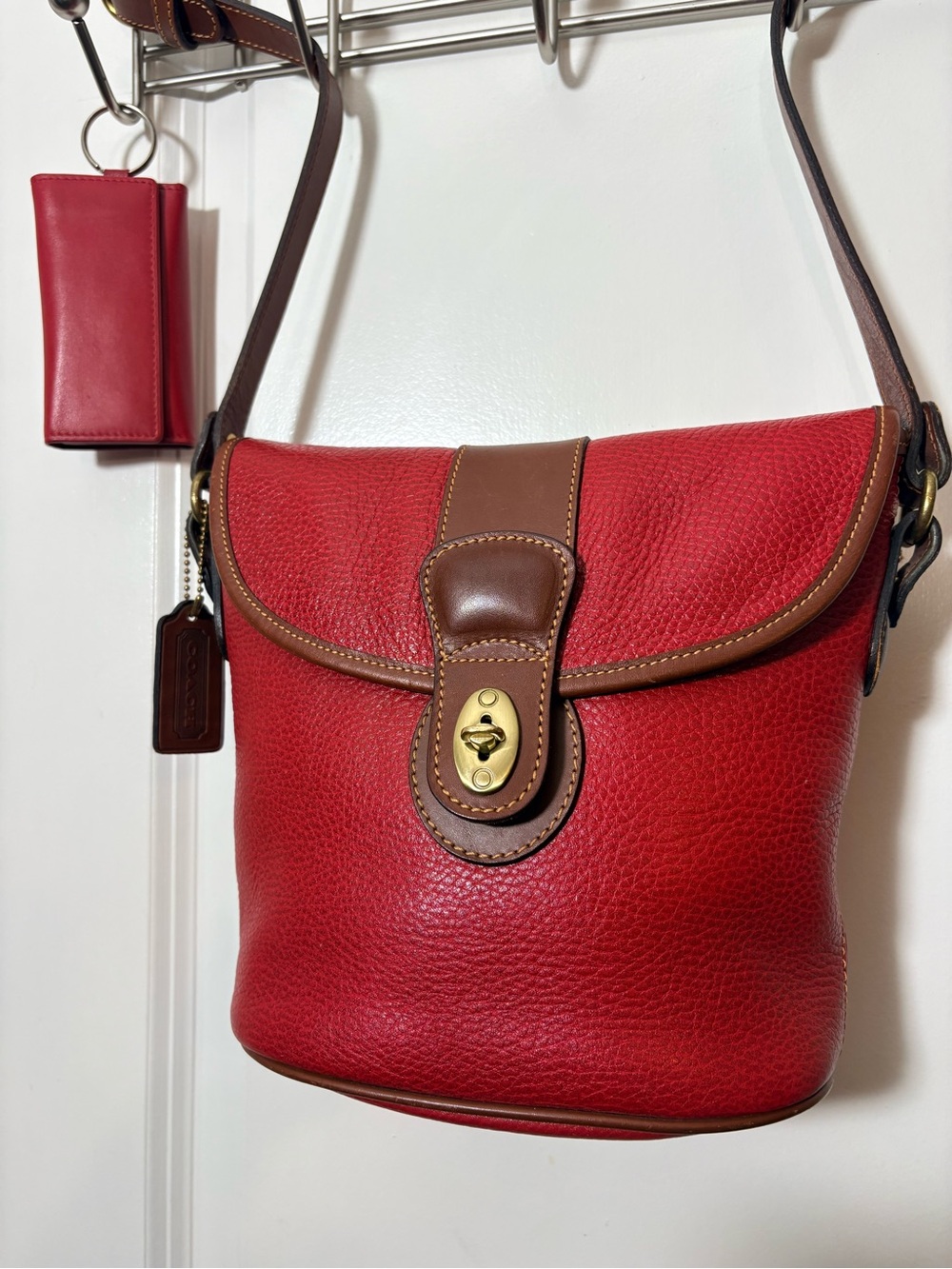 ❤️ 1993 Coach Sheridan Stewart Crossbody Bag + Vintage Key Case